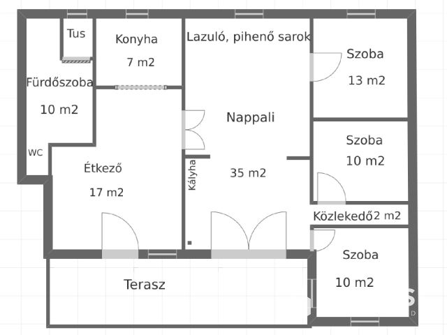 Impozáns belvárosi lakás saját kertrésszel
